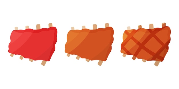 Ribs fresh bbq fry meat icon element