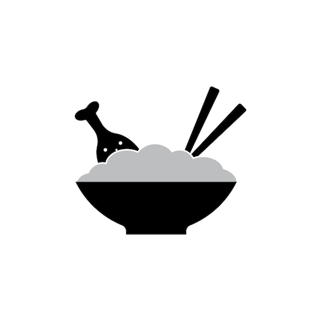 Vector rice bowl icon