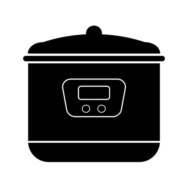 Rice cooker icon logo vector design template
