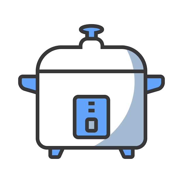 Rice cooker icon vector on trendy design