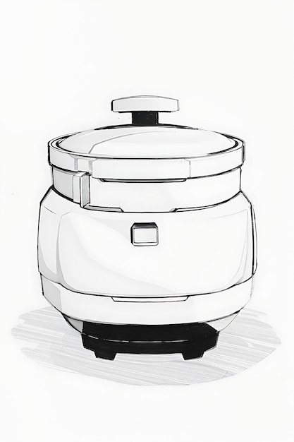 Rice cooker line art