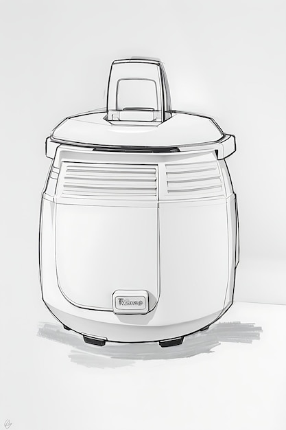 Rice cooker sketch art