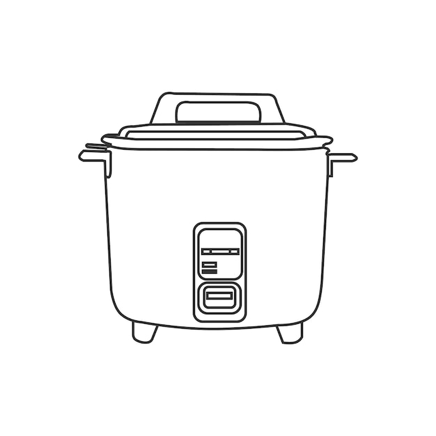 Rice cooker vector icon Electric rice cooker vector isolated Flat Design Home Appliance Icon