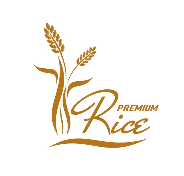 Rice harvest natural food agriculture icon