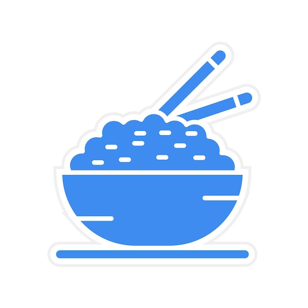 Rice icon vector image can be used for street food