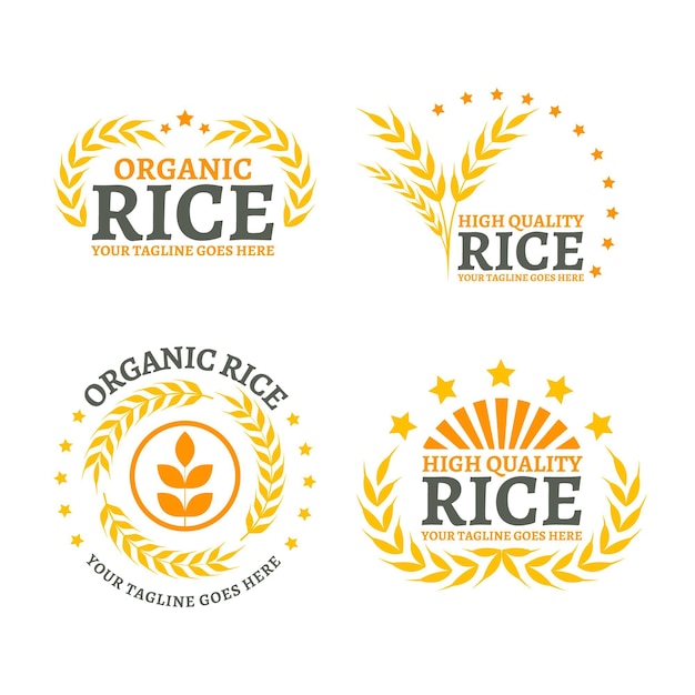 Коллекция логотипов риса