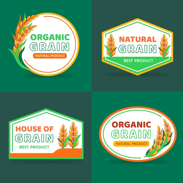 Коллекция логотипов риса