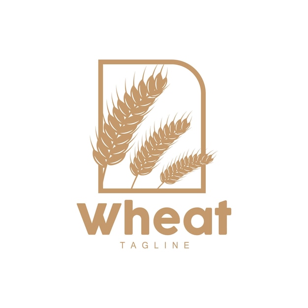 Rice Logo Farm Wheat Logo Design Vector Wheat Rice Icon Template Illustration