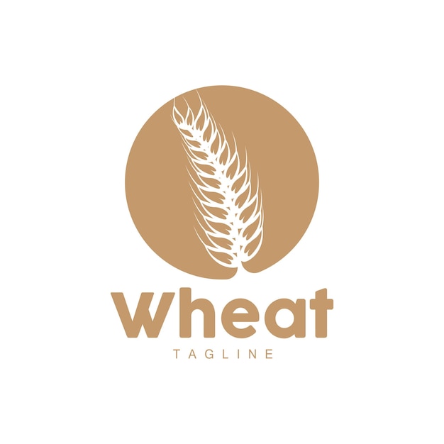 Rice Logo Farm Wheat Logo Design Vector Wheat Rice Icon Template Illustration