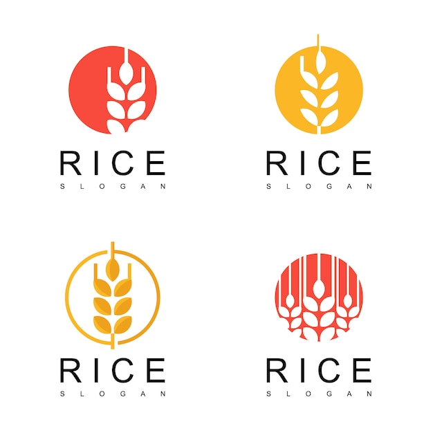 Rice logo set