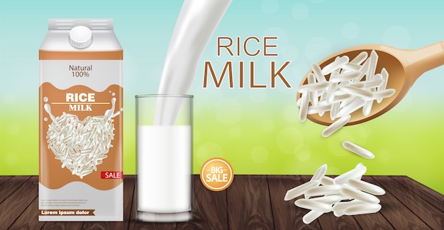 Rice milk mockup