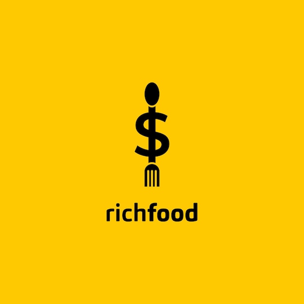 Ricco design del logo alimentare creativo