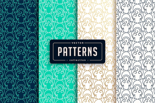 Rich ornament patterns collection rich geometric patterns