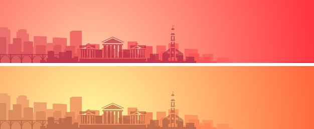 Vector richmond beautiful skyline scenery banner