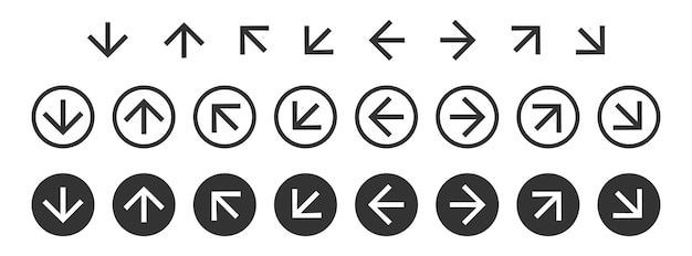 Richting pijlen pictogram Cirkel pijl illustratie symbool app knop vector