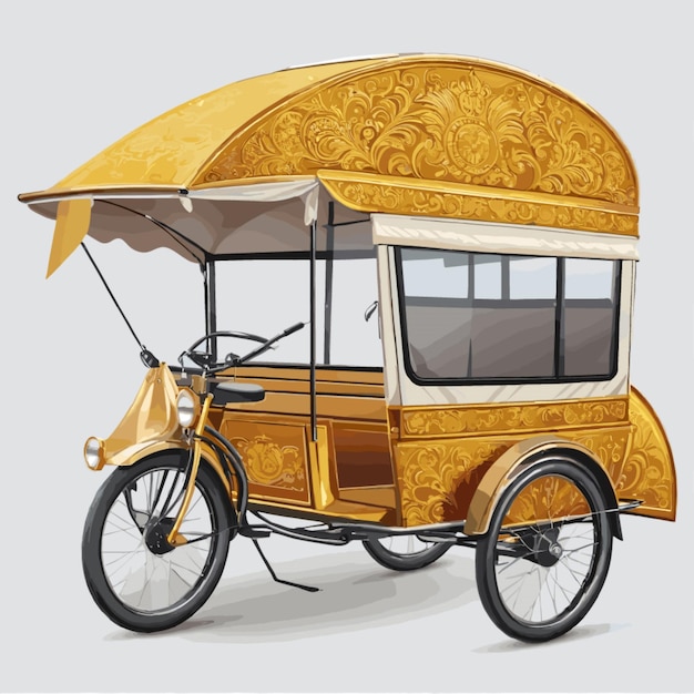 Vector rickshaw vector