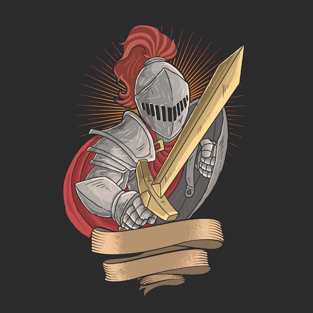 ridder met een gouden zwaard