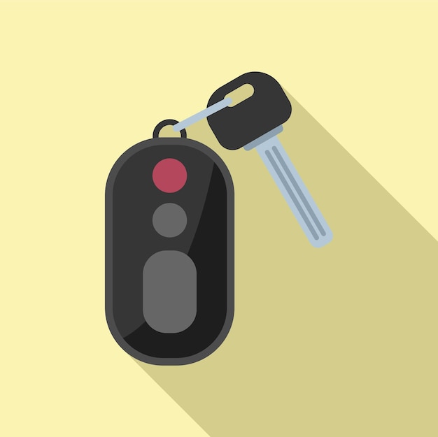 Ride car key icon flat vector Vehicle button Unlock mobile