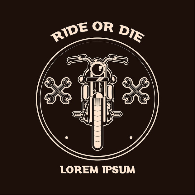 Логотип Ride Or Die Classic Bike Motorcycle