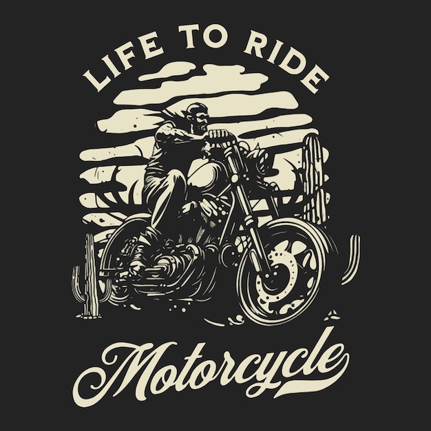 Premium Vector | Ride motorcycle vector art illustration and graphic