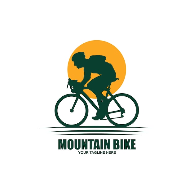 Ride mountain bike vector logo