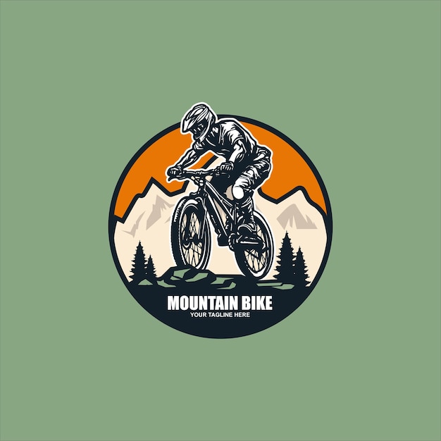 ride mountain bike vector logo