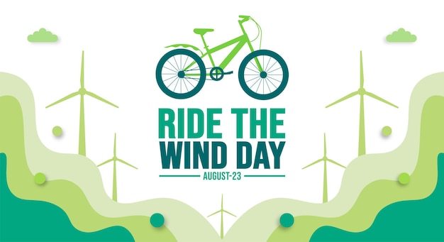 ride the wind day background design template