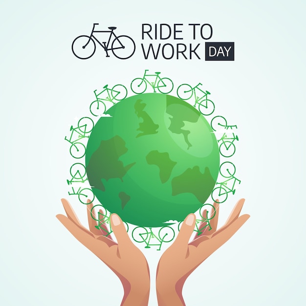 Premium Vector Ride to work day design template