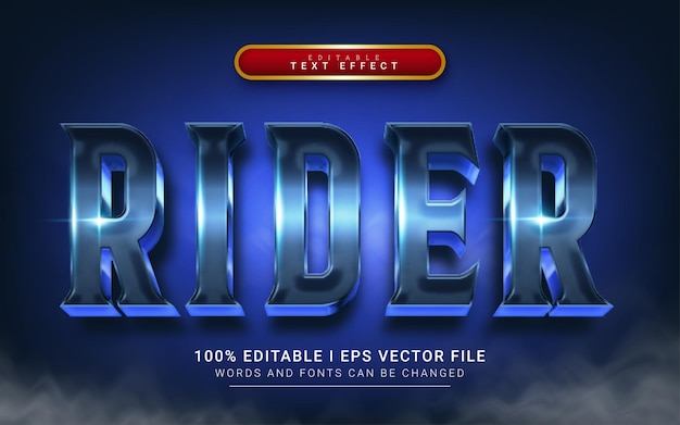 Rider 3d style text effect