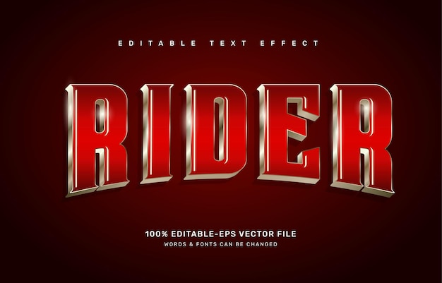 Шаблон редактируемого текстового эффекта riderxa