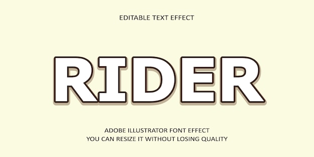 Rider editable text Effect