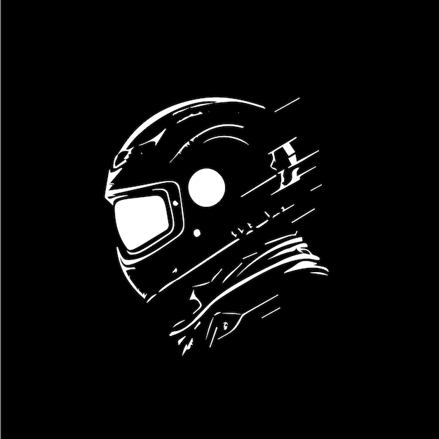 Vettore rider casco icona moto biker emblema velocità pilota segno motociclismo logo modello illustrazione vettoriale