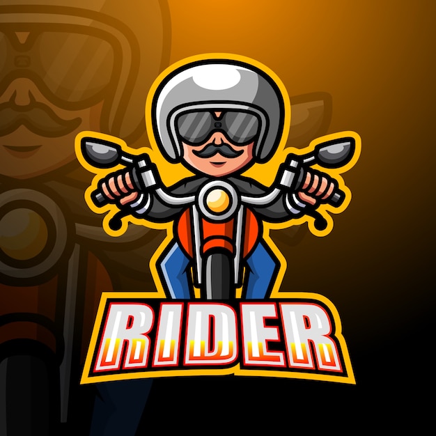 Rider mascot esport illustrazione