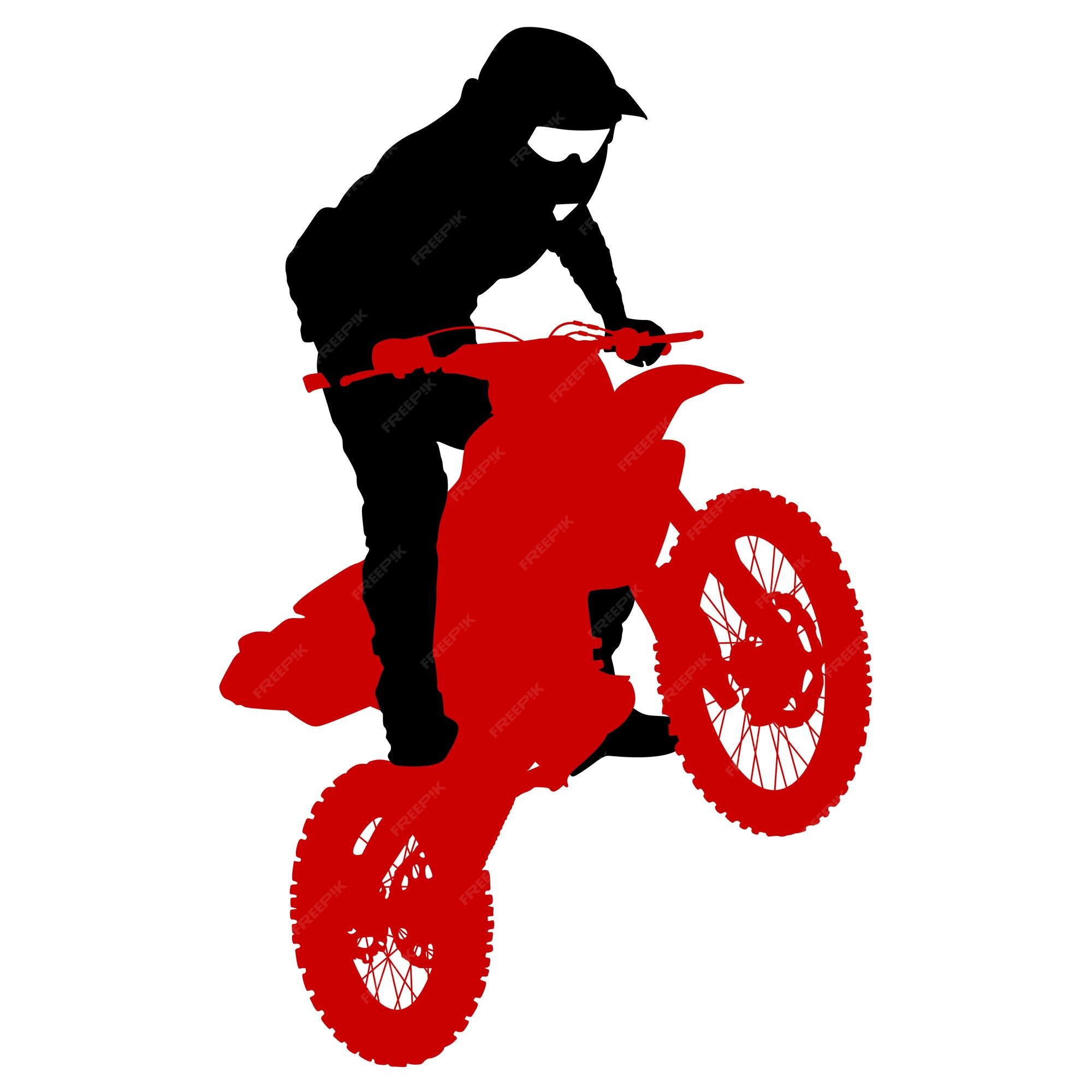 Rider participates motocross championship. Vector illustration.Rider