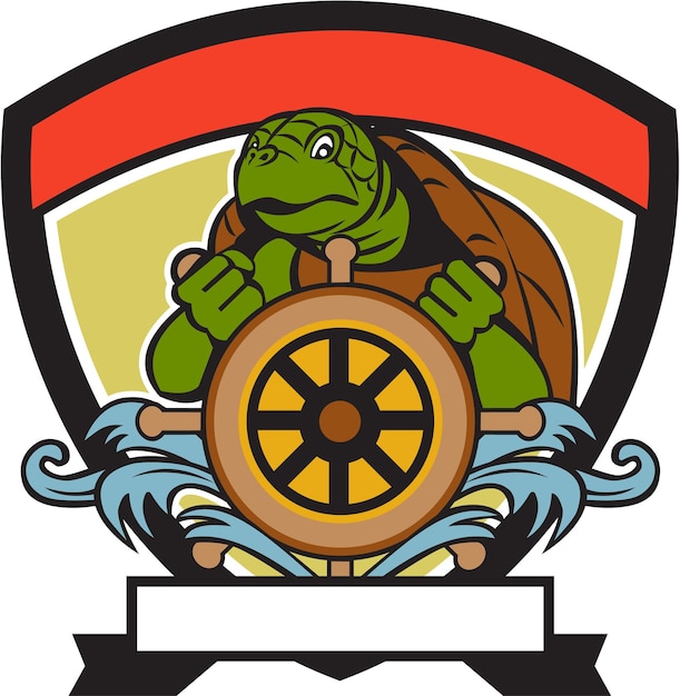 Ridley Turtle At Helm Crest Retro