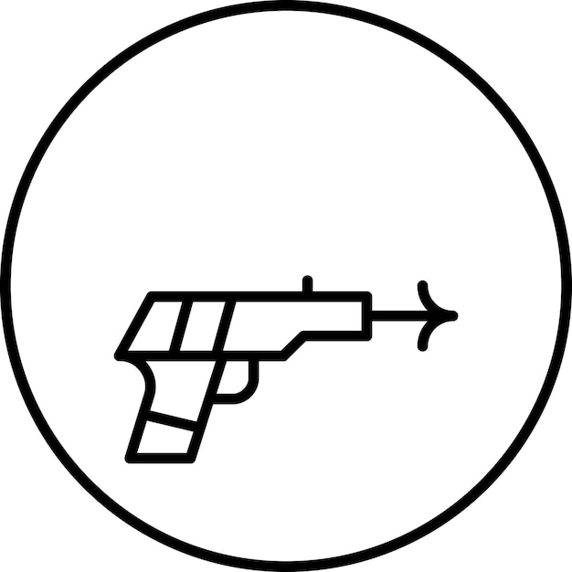 Вектор Векторное изображение значка винтовки может быть использовано для стрельбы из лука