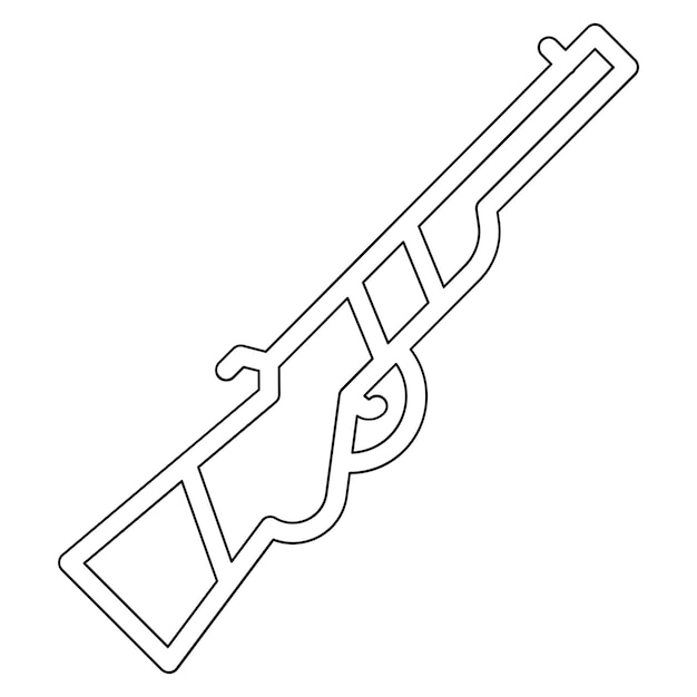 Vector rifle vector icon illustration of military iconset