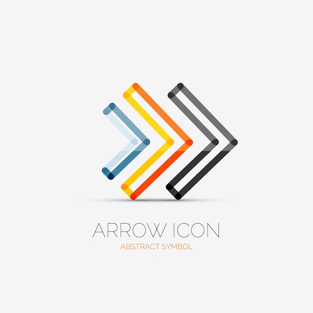 Right arrows company logo business concept