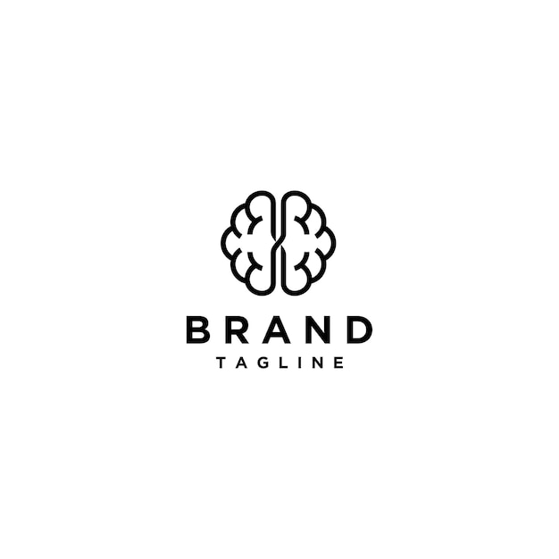 Right Brain Connect met Left Brain Logo Design. Eenvoudig overzicht van Connected Brains Logo Design.