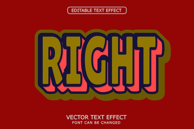 Vector right text effect