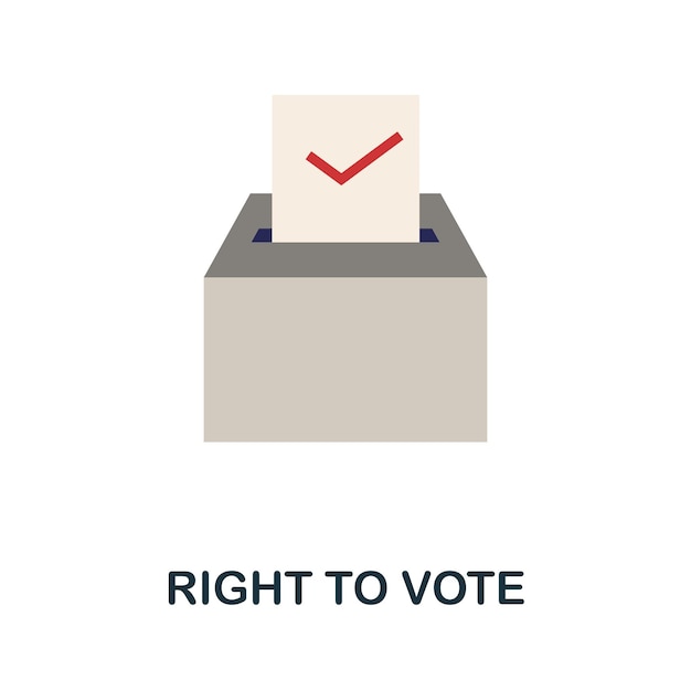 Vector right to vote flat icon color simple element from activism collection creative right to vote icon for web design templates infographics and more