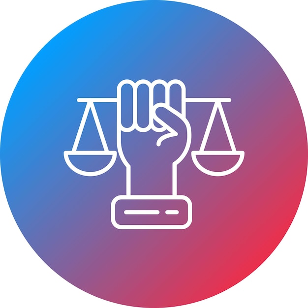 Immagine vettoriale dell'icona dei diritti può essere utilizzata per la legislazione legale
