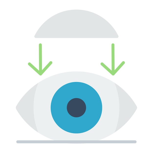 Vector rigid contact lenses flat illustration