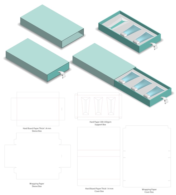 Modello di manica rigida sagomato con mock up modello vettoriale