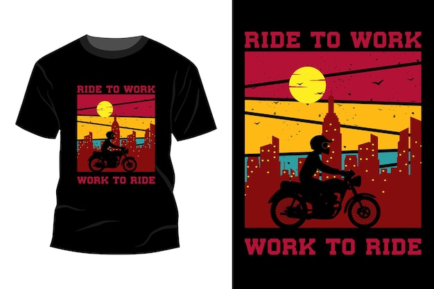 Rijd naar je werk t-shirt design vintage retro