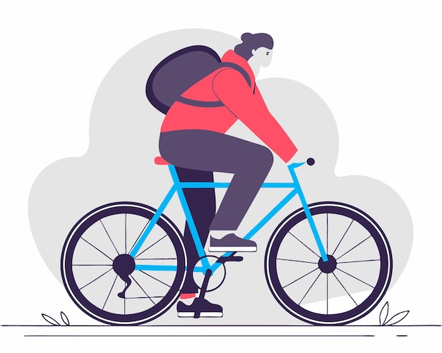 Rijden op een fiets concept illustratie