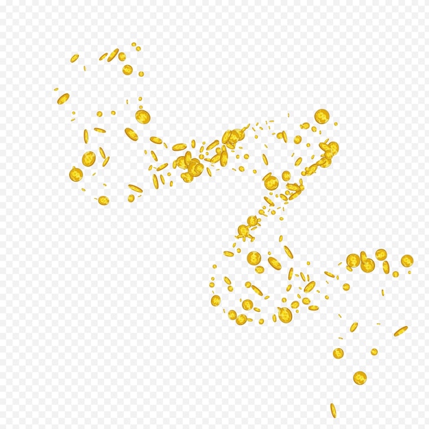 Rijke metalen confetti vector transparant