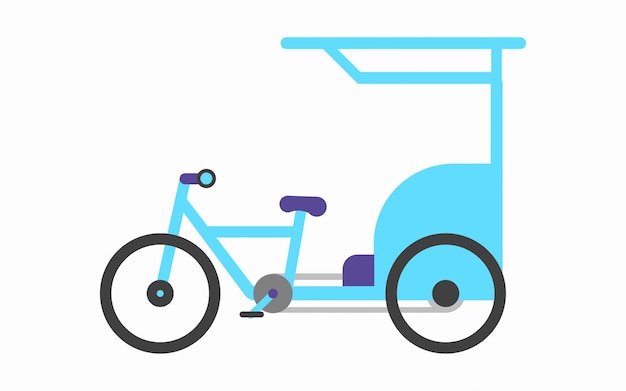 Rikshaw vector illustration on white background