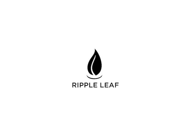 Rimpel blad logo ontwerp vectorillustratie