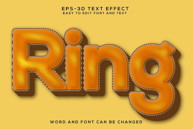 Ring 3d text effect